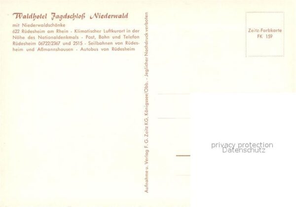 Ruedesheim Rhein Waldhotel Jagdschloss Niederwald – Bild 2