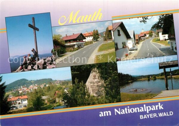 Mauth Niederbayern Gipfelkreuz Ortsansicht Gedenktafel Pan
