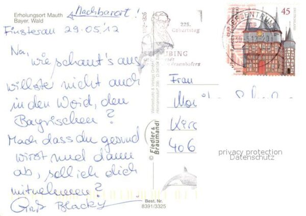 Mauth Niederbayern Gipfelkreuz Ortsansicht Gedenktafel Pan – Bild 2