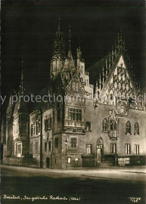 Breslau Niederschlesien Gotisches Rathaus