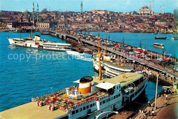 Istanbul Constantinopel Güzellikleri Moschee Galatabrücke