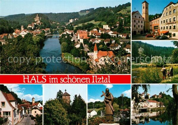 Hals Passau Panorama Marktplatz Statue Kirche