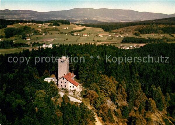 Hauzenberg Niederbayern Fliegeraufnahme Aussichtsturm Berggasth
