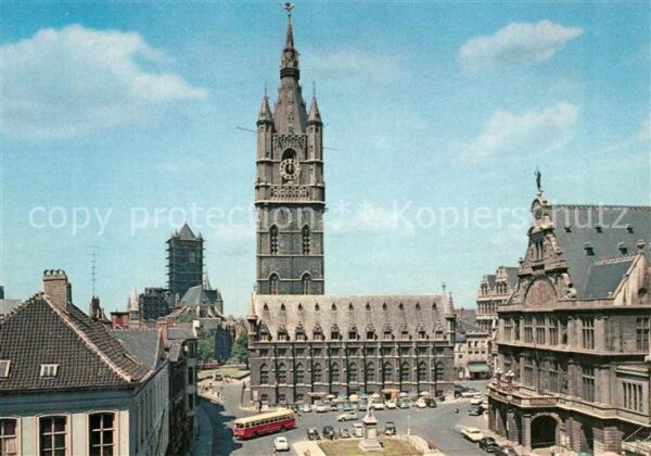 Gent Gand Flandre Place Saint Bavon Beffroi