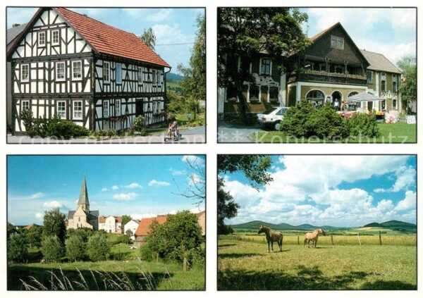 Rasdorf Huenfeld Fachwerkhaus Pferdekoppel Kirche Gastha