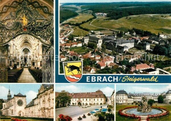 Ebrach Oberfranken Panorama Kloster Brunnen Altarraum