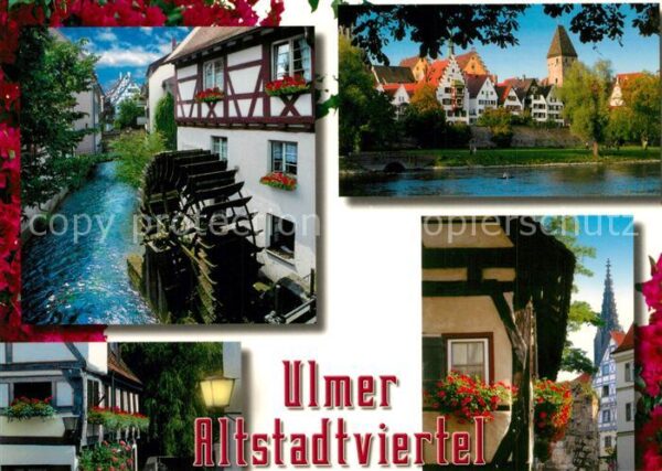 Ulm Donau Altstadtviertel Mühlenrad