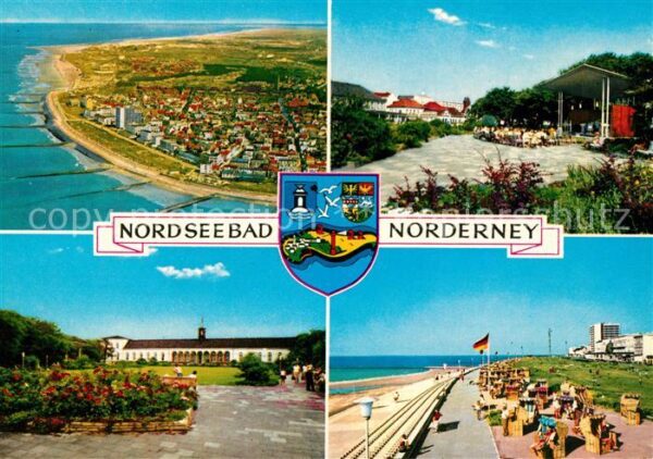 Norderney Nordseebad Fliegeraufnahme Kurkonzert Strand Kurpa