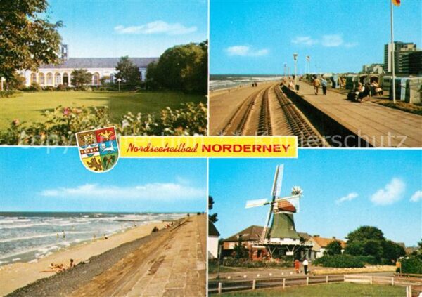 Norderney Nordseebad Strand Mühle Uferpromenade