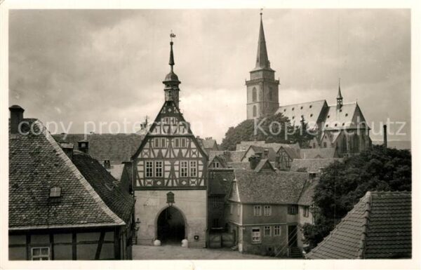 Oberursel Taunus Altes Rathaus mit Kirche