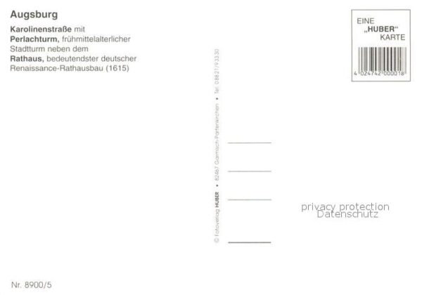 Augsburg Karolinenstrasse Perlachturm Rathaus – Bild 2