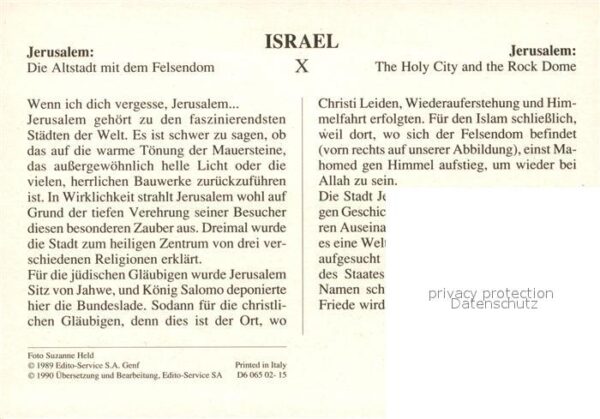 Jerusalem Yerushalayim Altstadt mit Felsendom – Bild 2