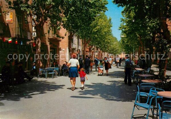 Barcelona Cataluna Villanueva y Geltrü Rambla del Caudillo