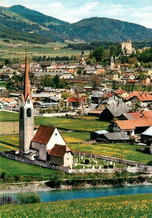 Bruneck Stadtblick mit Kirche