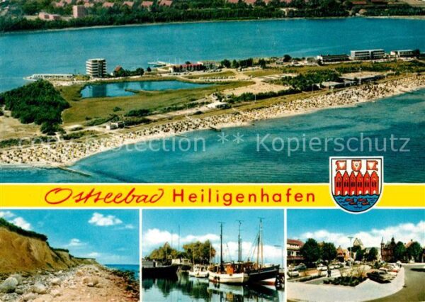 Heiligenhafen Ostseebad Fliegeraufnahme Steilküste Kutterhafen