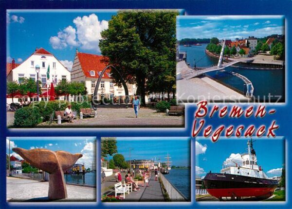 Vegesack Park Brücke Flosse Promenade Schiff