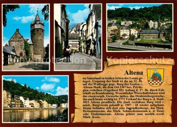 Altena Lenne Burg Lennestrasse Stadtmitte Lenneparti