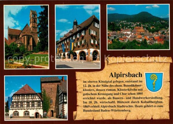 Alpirsbach Kloster Kirche Rathaus Stadtblick Fachw