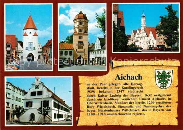 Aichach Unteres Tor Oberes Tor Stadtplatz Heili