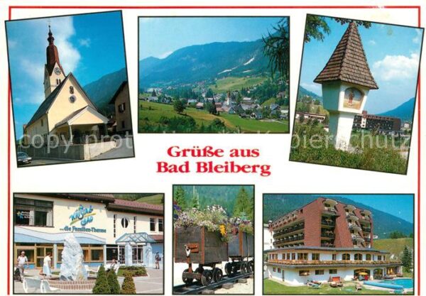 Bad Bleiberg Kirche Bildstock Thermalbad Hotels Erzl