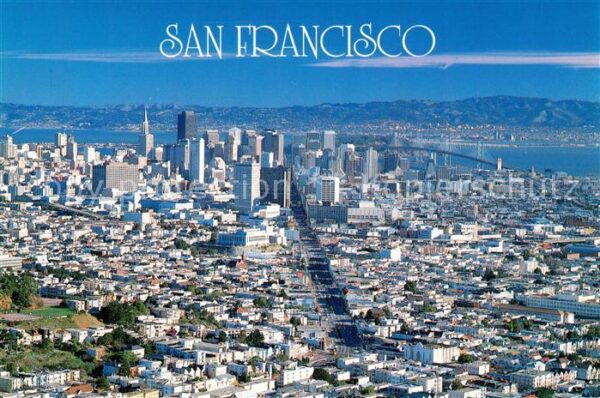 San Francisco California View of the city from Twin Peaks