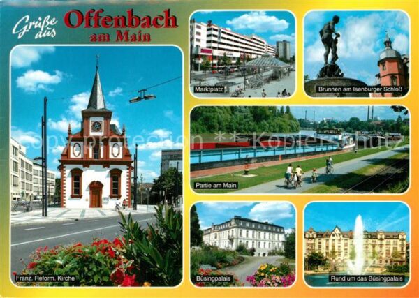 Offenbach Main Franz Ref Kirche Marktplatz Brunnen am