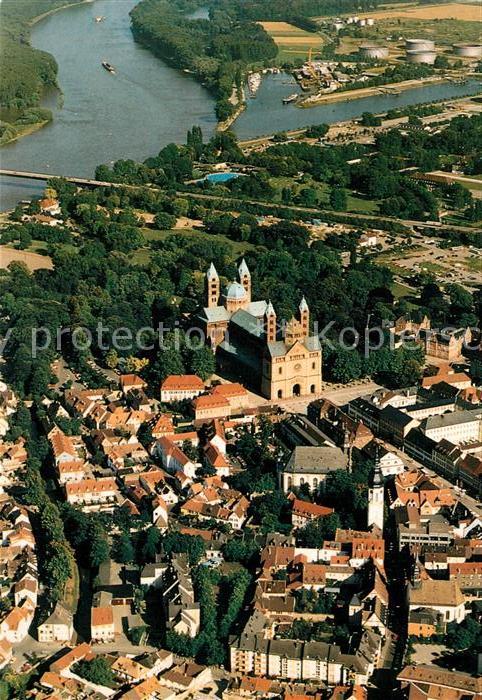 Speyer Rhein Kaiserdom Fliegeraufnahme