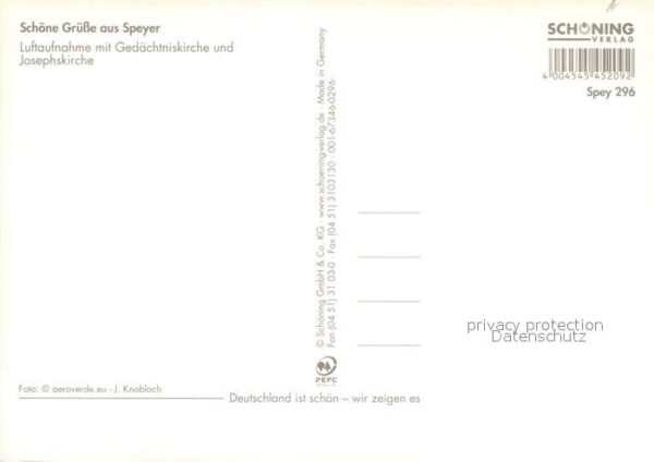 Speyer Rhein Fliegeraufnahme mit Gedächtniskirche un – Bild 2