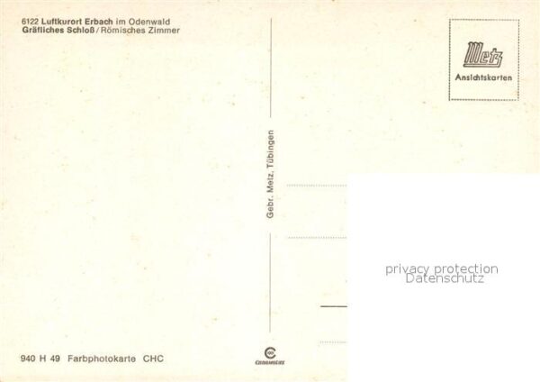 Erbach Odenwald Gräfl Schloss Römisches Zimmer – Bild 2