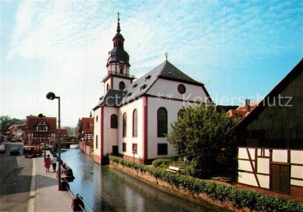 Erbach Odenwald Mümling mit ev Stadtkirche