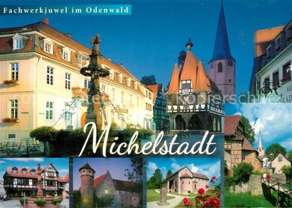 Michelstadt Fachwerkbauten Teilansichten Schloss Ki