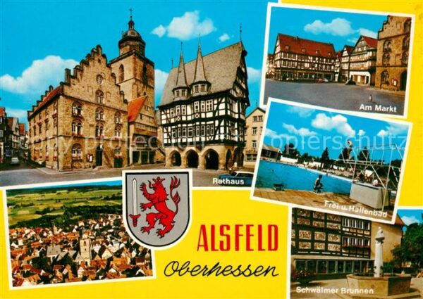 Alsfeld Rathaus Markt Freibad Schwälmer Brunnen