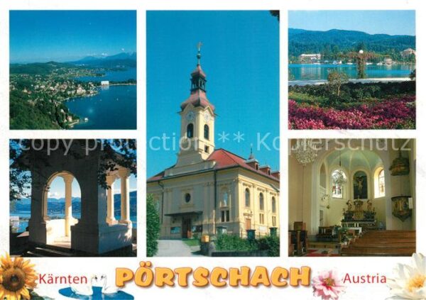 Poertschach Woerthersee Panorama Kirche Inneres Pavillon