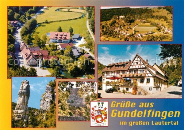 Gundelfingen Muensingen Fliegeraufnahme Steinsäulen Gasthof