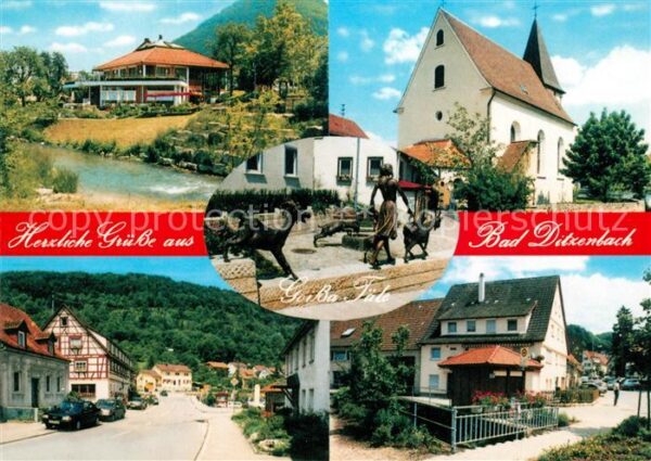 Bad Ditzenbach Bach Goissa Täle Kirche Strassenpartien