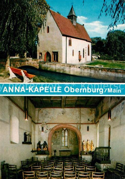 Obernburg Main Anna Kapelle Inneres mit Fresken und Pl