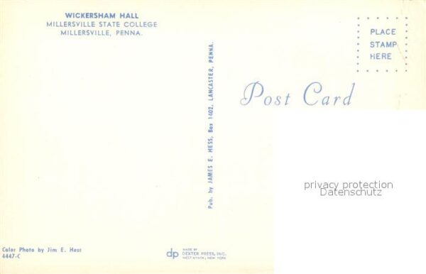 Millersville Pennsylvania Wickersham Hall – Bild 2