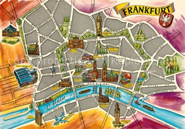 Frankfurt Main Ortungskarte Römer Hauptbahnhof