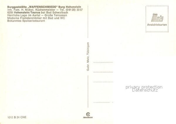 Hohenstein Untertaunus Burggaststätte Waffenschmiede – Bild 2