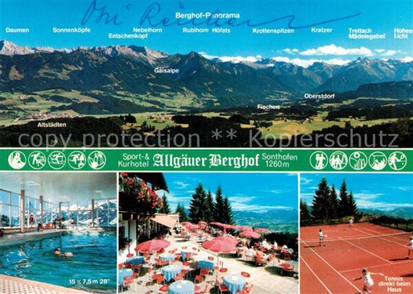 Sonthofen Oberallgaeu Allgäuer Berghof Krottenspitzen Trettac