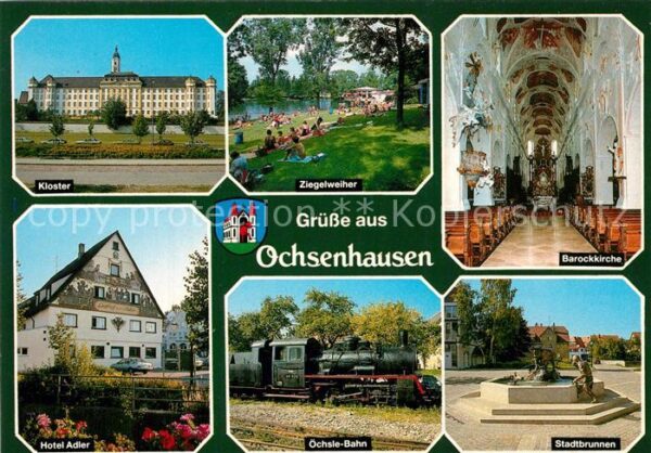 Ochsenhausen Barockkirche Öchsle-Bahn Hotel Adler