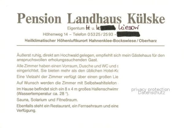 Bockswiese-Hahnenklee Harz Landhaus Külske Seilbahn – Bild 2