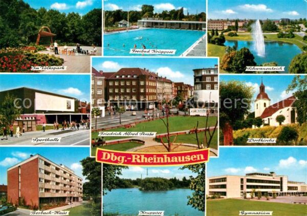 Rheinhausen Duisburg Freibad Krüppsee Volkspark Sporthalle