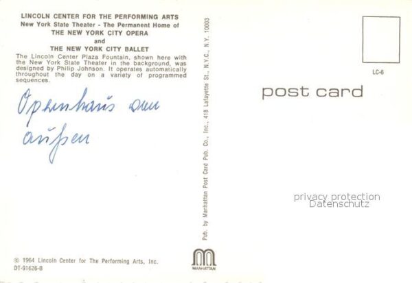 New York City Lincoln Center Performing Arts – Bild 2