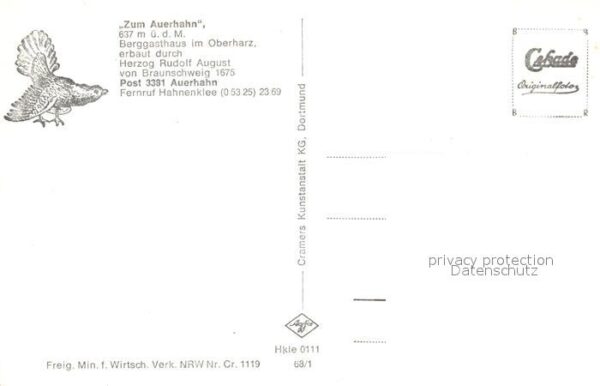 Auerhahn Goslar Berggasthaus Zum Auerhahn Fliegeraufnah – Bild 2