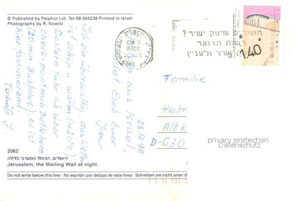 Jerusalem Yerushalayim Wailing Wall – Bild 2