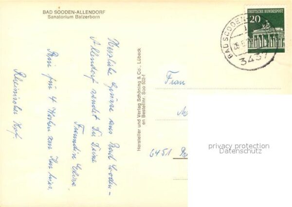 Bad Sooden-Allendorf Sanatorium Balzerborn – Bild 2