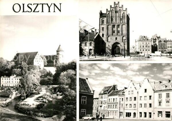 Olsztyn Allenstein Zamek Wysoka Brama Kamieniczki w rynku