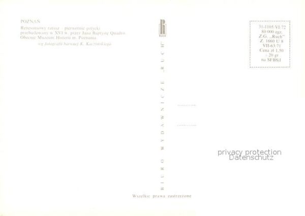 Poznan Posen Ratusz Obecnie Muzeum Historii – Bild 2