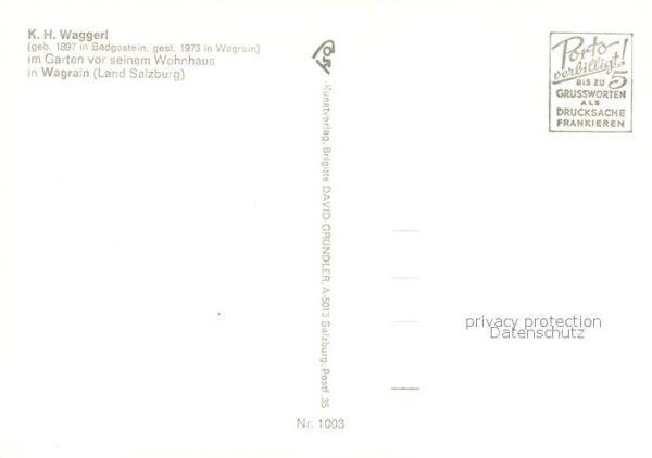 Wagrain Salzburg Karl Heinrich Waggerl Wohnhaus – Bild 2